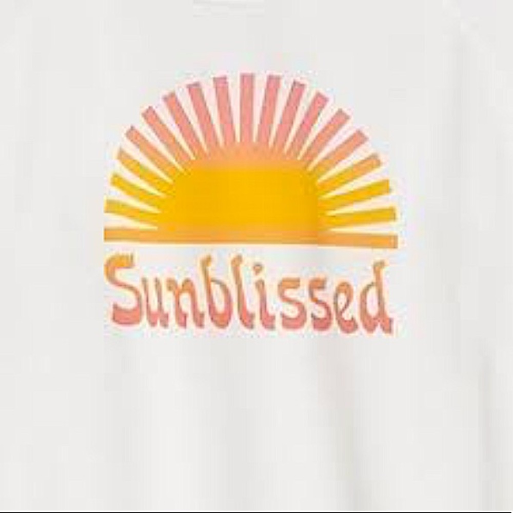 Plus Size 1X Graphic Crew Neck “Sun Blissed” Sweatshirt - Picture 3 of 4